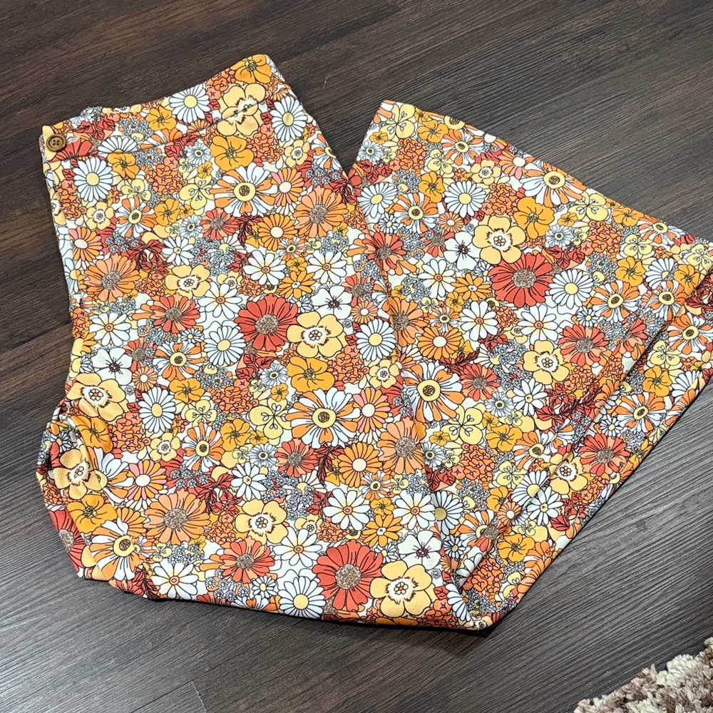 SHEIN Floral Bell Bottoms